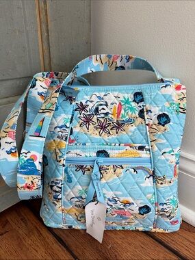NWT Vera Bradley XL Hipster Crossbody Shoulder Bag Purse Beach Treasures Quilted
